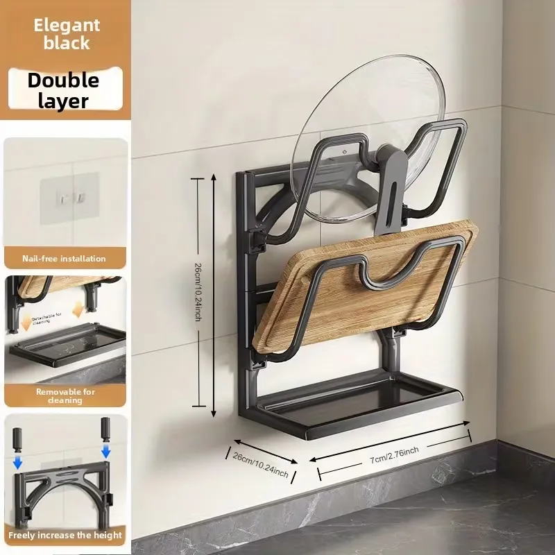 Wall-Mounted Space-Saving Kitchen Organizer