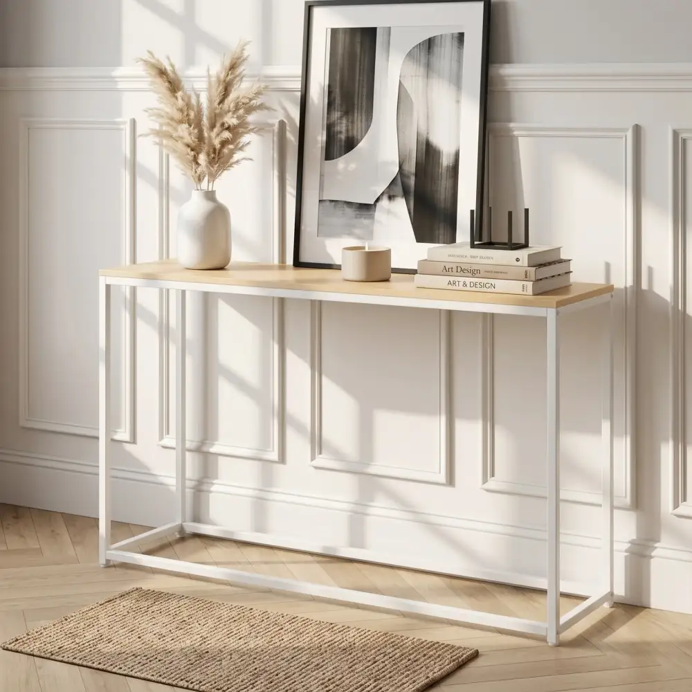 Light Profile Entryway Console Table