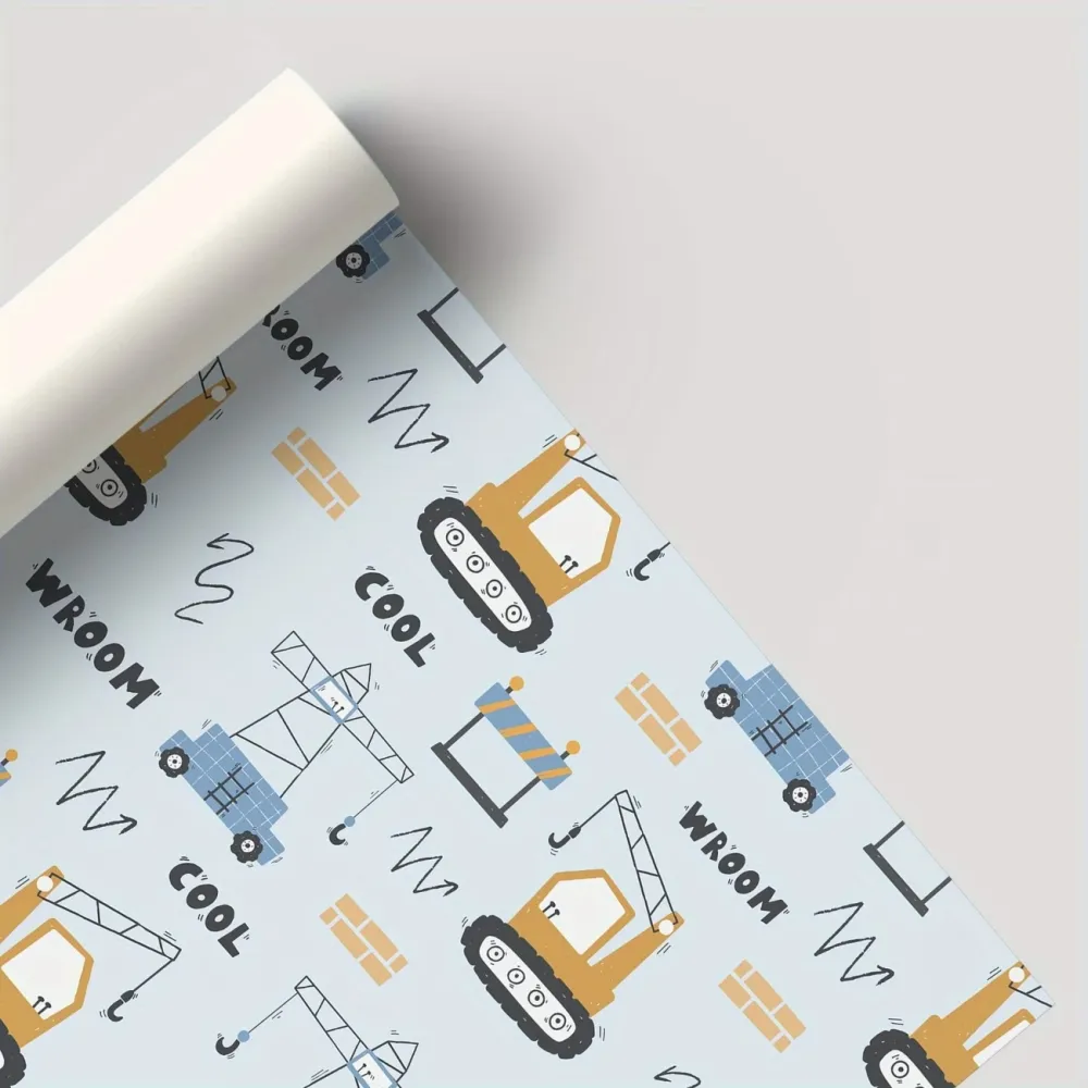 Construction Vehicle Gift Wrapping Paper