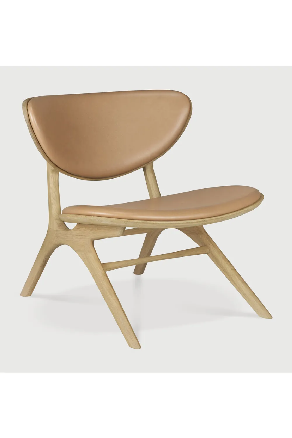 Varnished Leather Lounge Chair