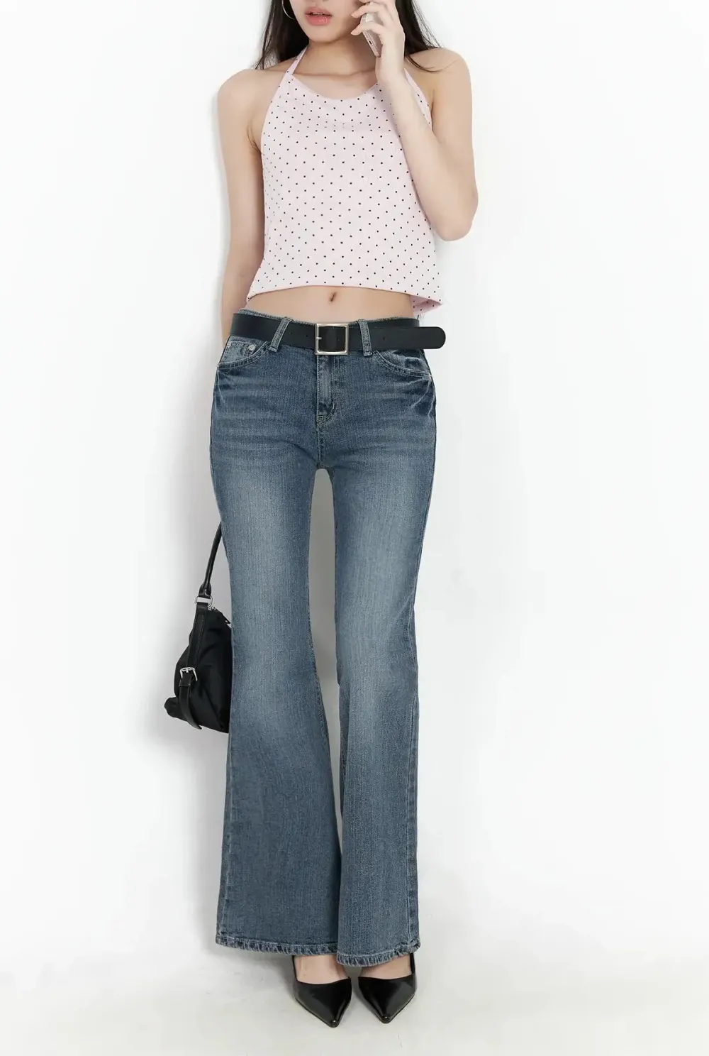 Regular-Fit Low-Rise Bootcut Flared Jeans