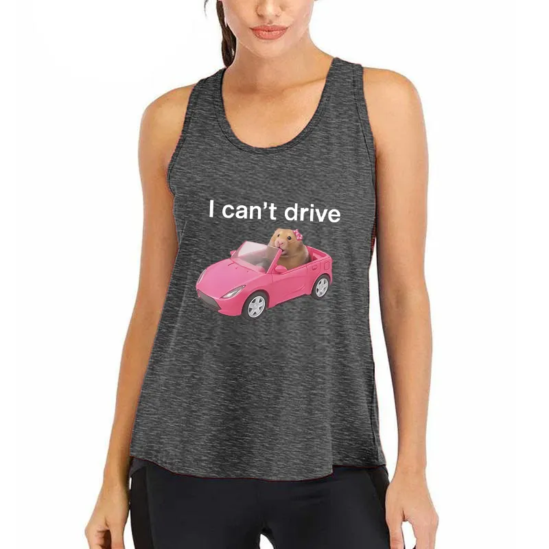 I Can T Drive Funny Hamster Meme Athletic Tank