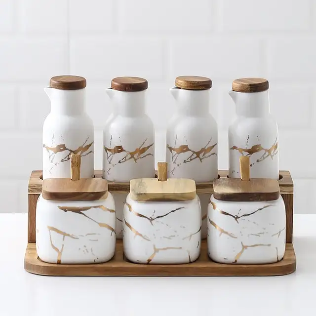 Ceramic Spice Kitchen Storage Organizer