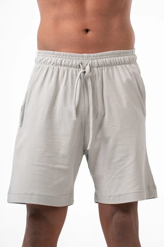 Light Grey Relaxed Pull On Shorts