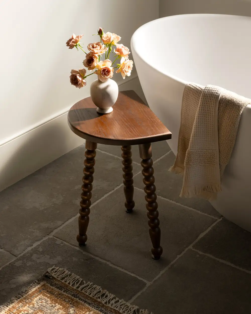 Vintage-Inspired Wood Stool