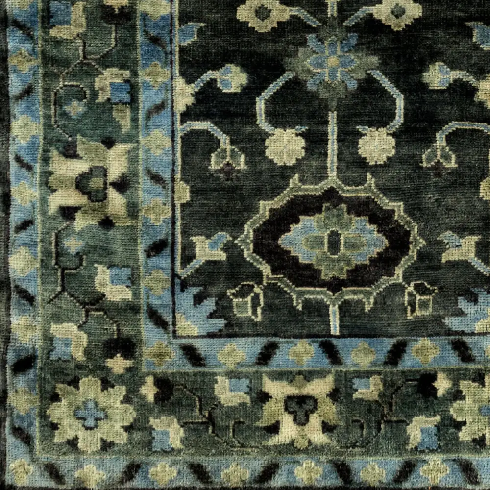 Hand-Knotted Wool Boho Carpet