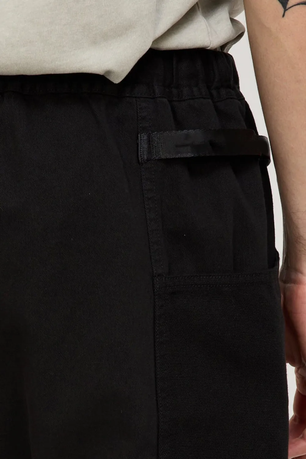 Black Straight Cut Loose Fit Shorts
