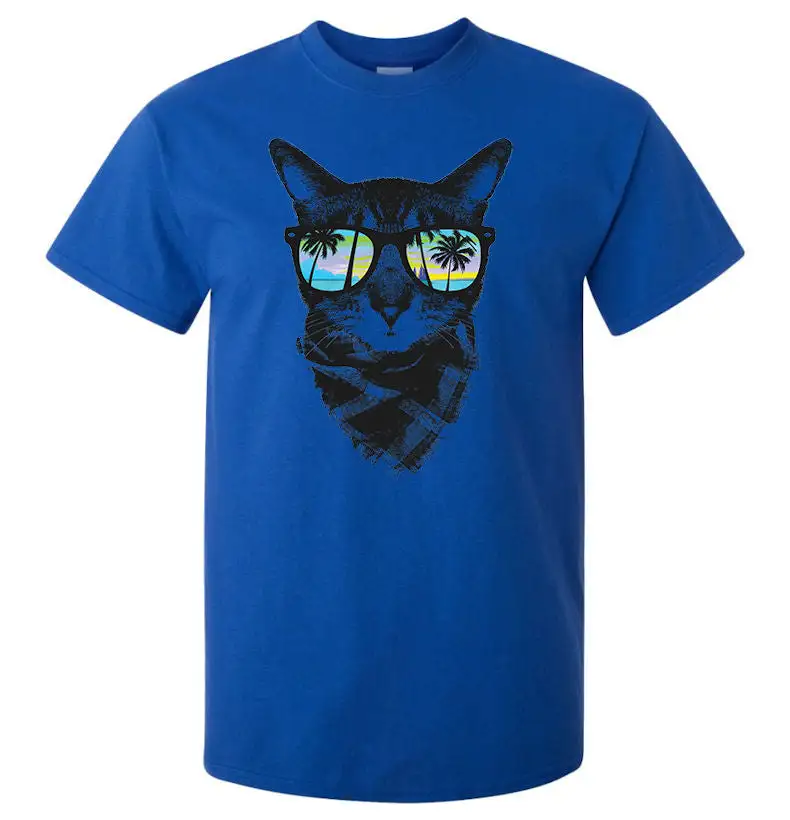 Cat Breeze Graphic Cotton T-Shirt