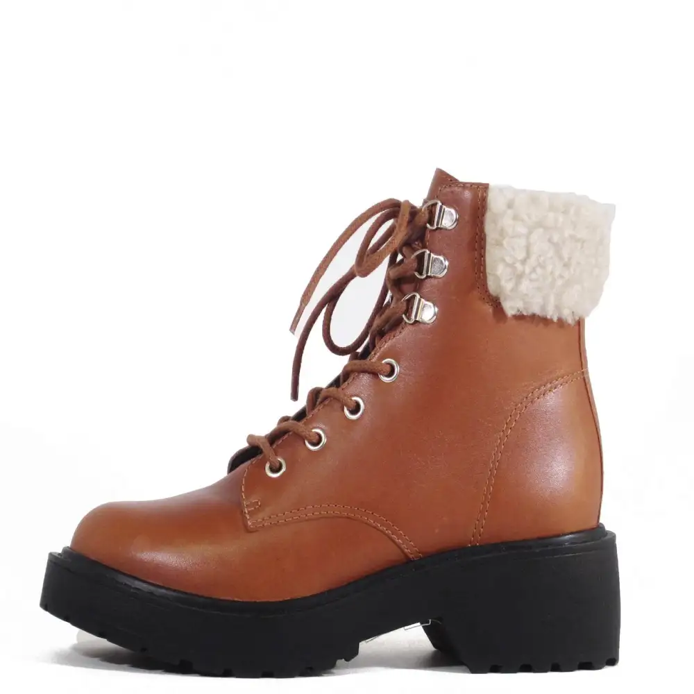 Combat with Shearling Ankle Boots