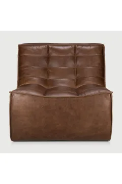 Structured Modular Leather Sofa