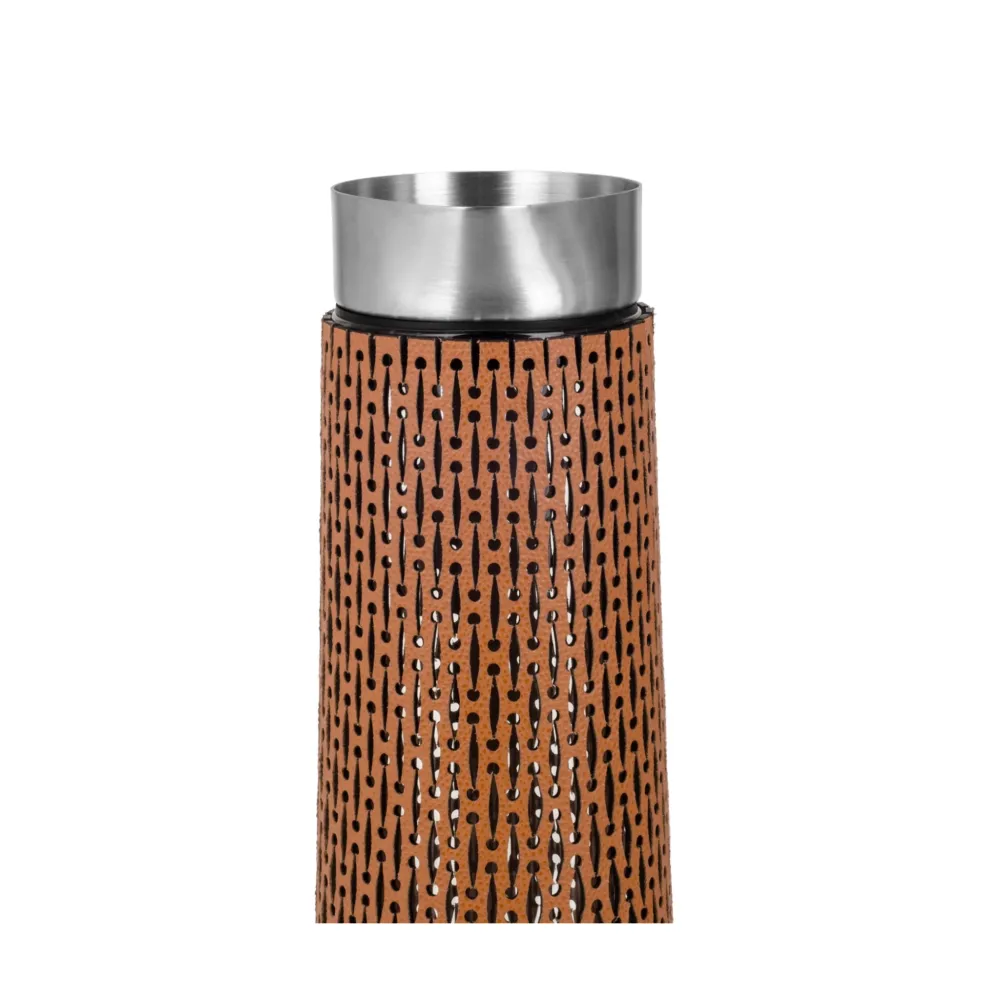 Leather-Wrapped Glass Carafe