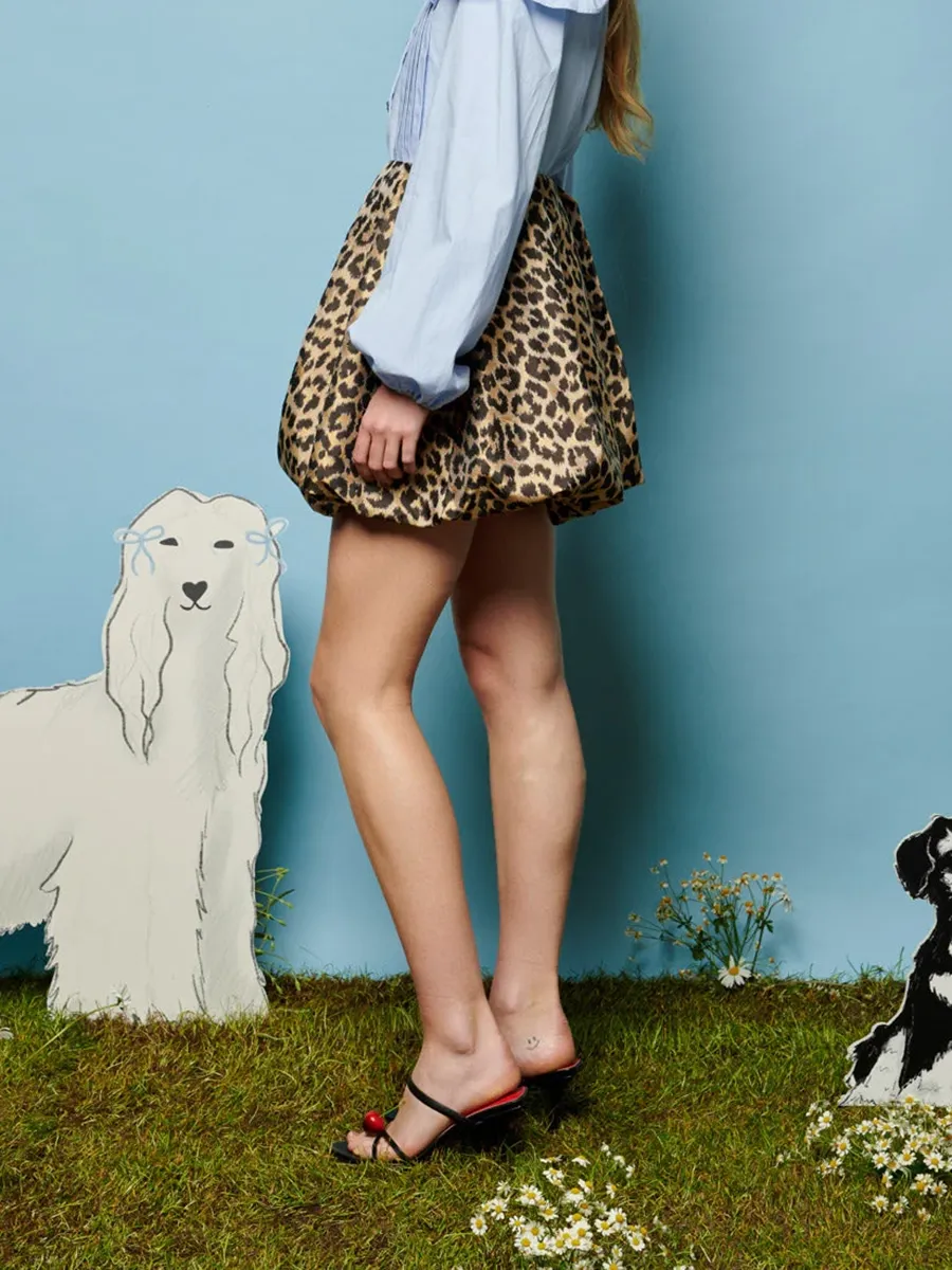 Leopard Jacquard Skirt