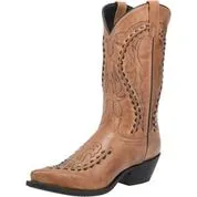 Men's Pull-On Leather Snip Toe Western Boots