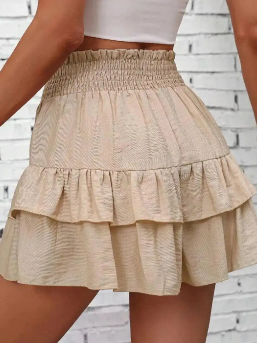 Smocked Layered Skirt