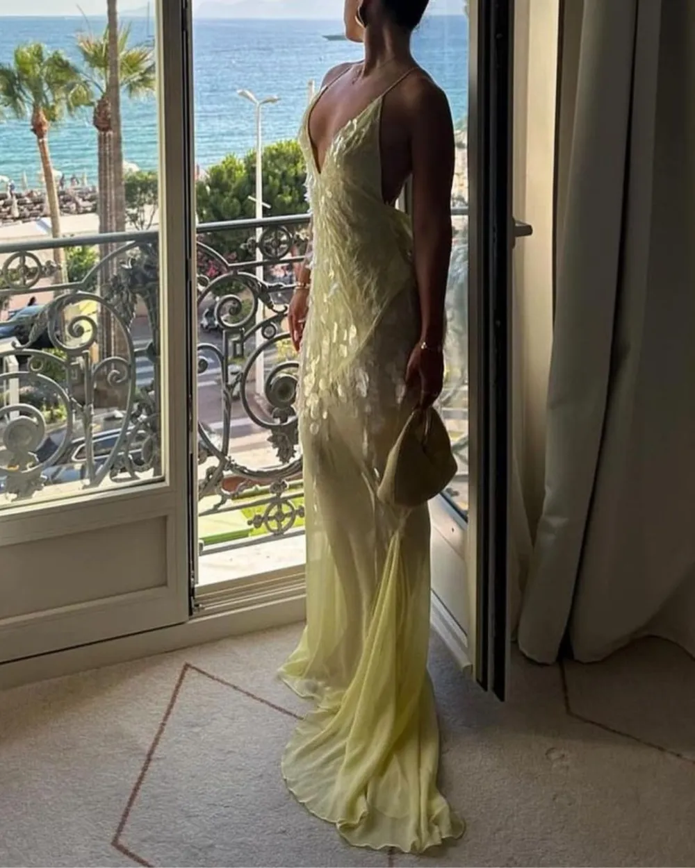 Sequin Sheer Mermaid Evening Gown