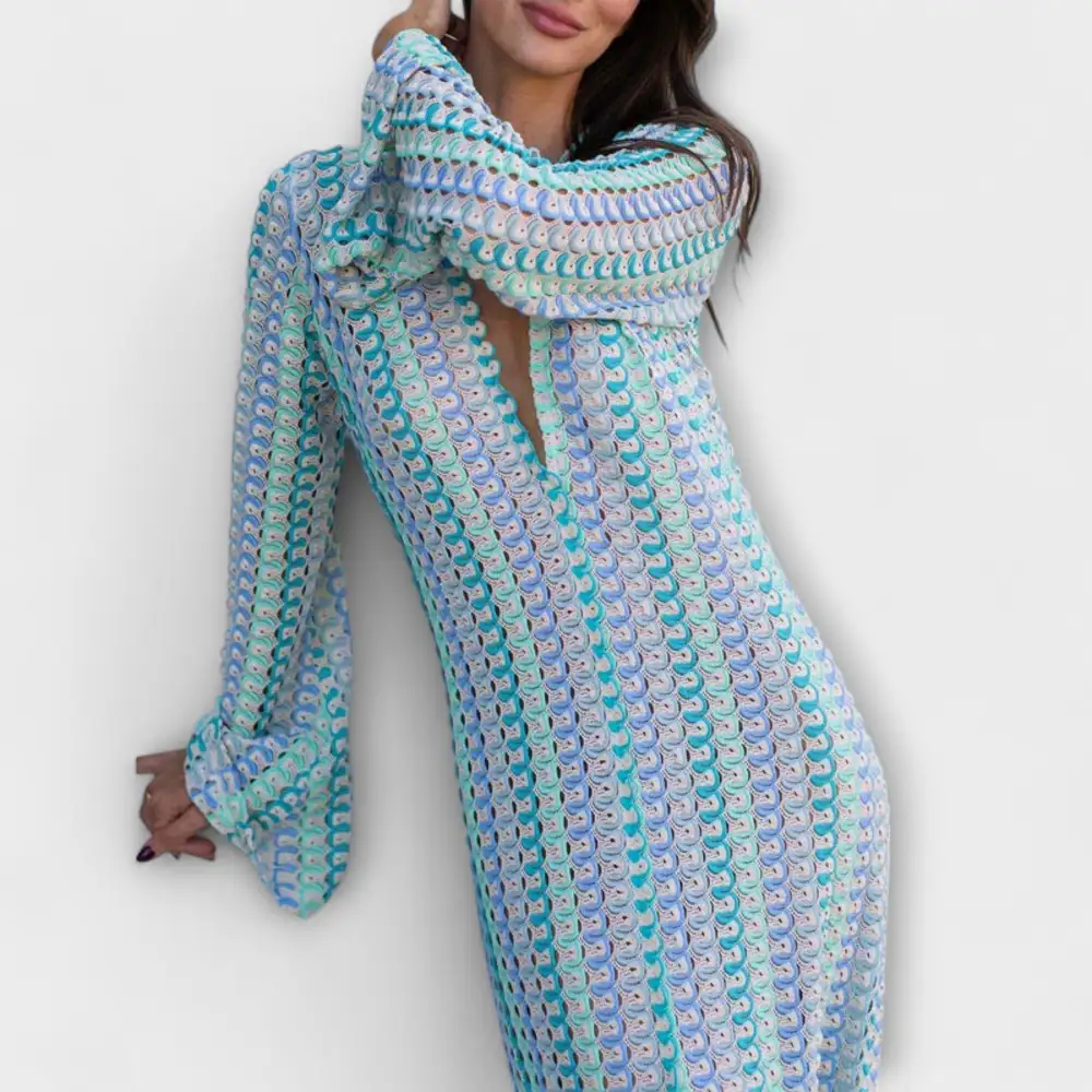 V-Neck Flowing Relaxed Maxi Dress