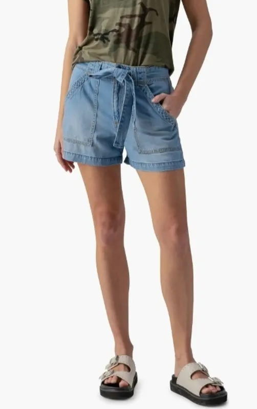 Denim Cotton Pocket Shorts