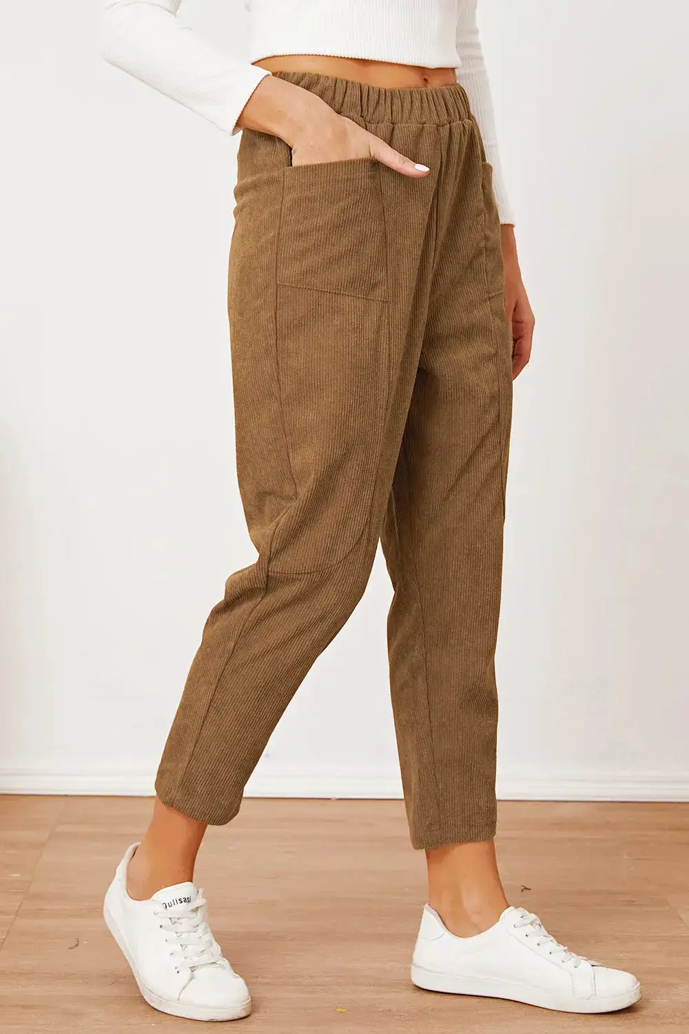 Everyday High Waist Pocket Detail Pants