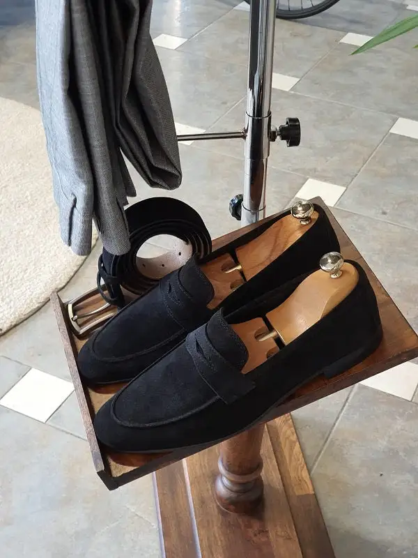 Suede Penny Loafers