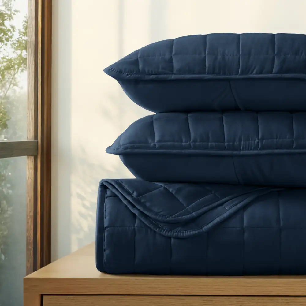 Square Quilted Coverlet Set