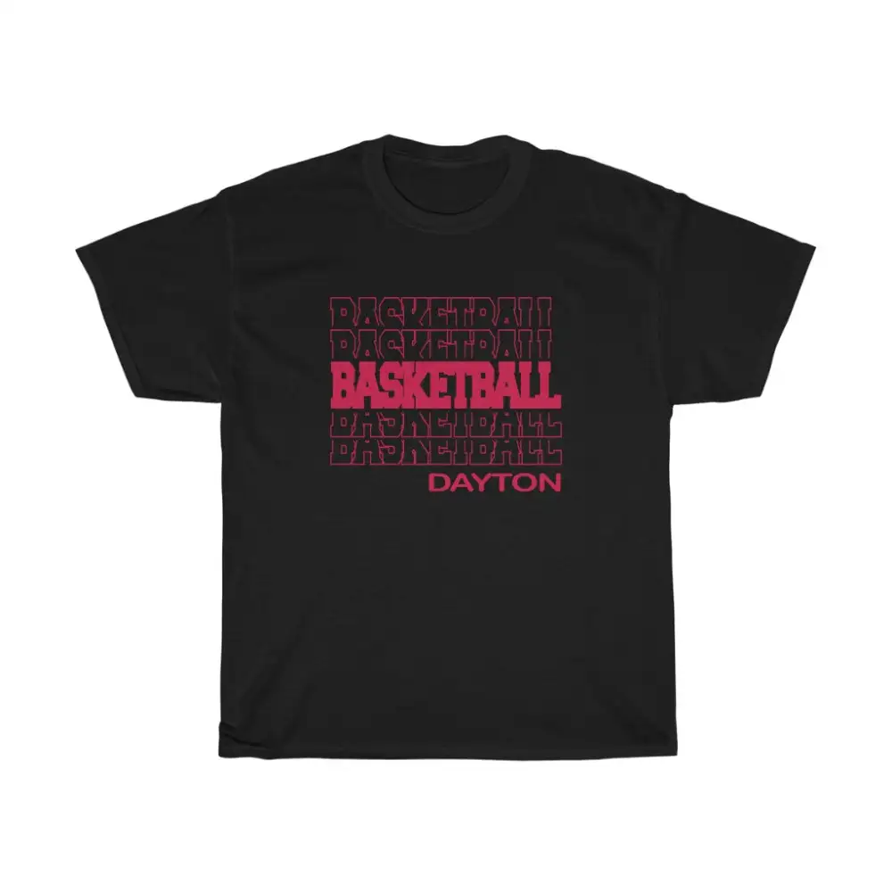 Basketball Dayton in Modern Stacked Lettering