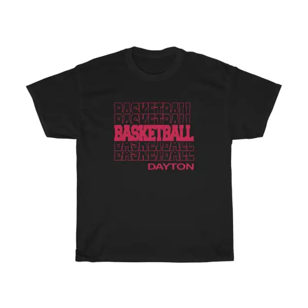 Basketball Dayton in Modern Stacked Lettering