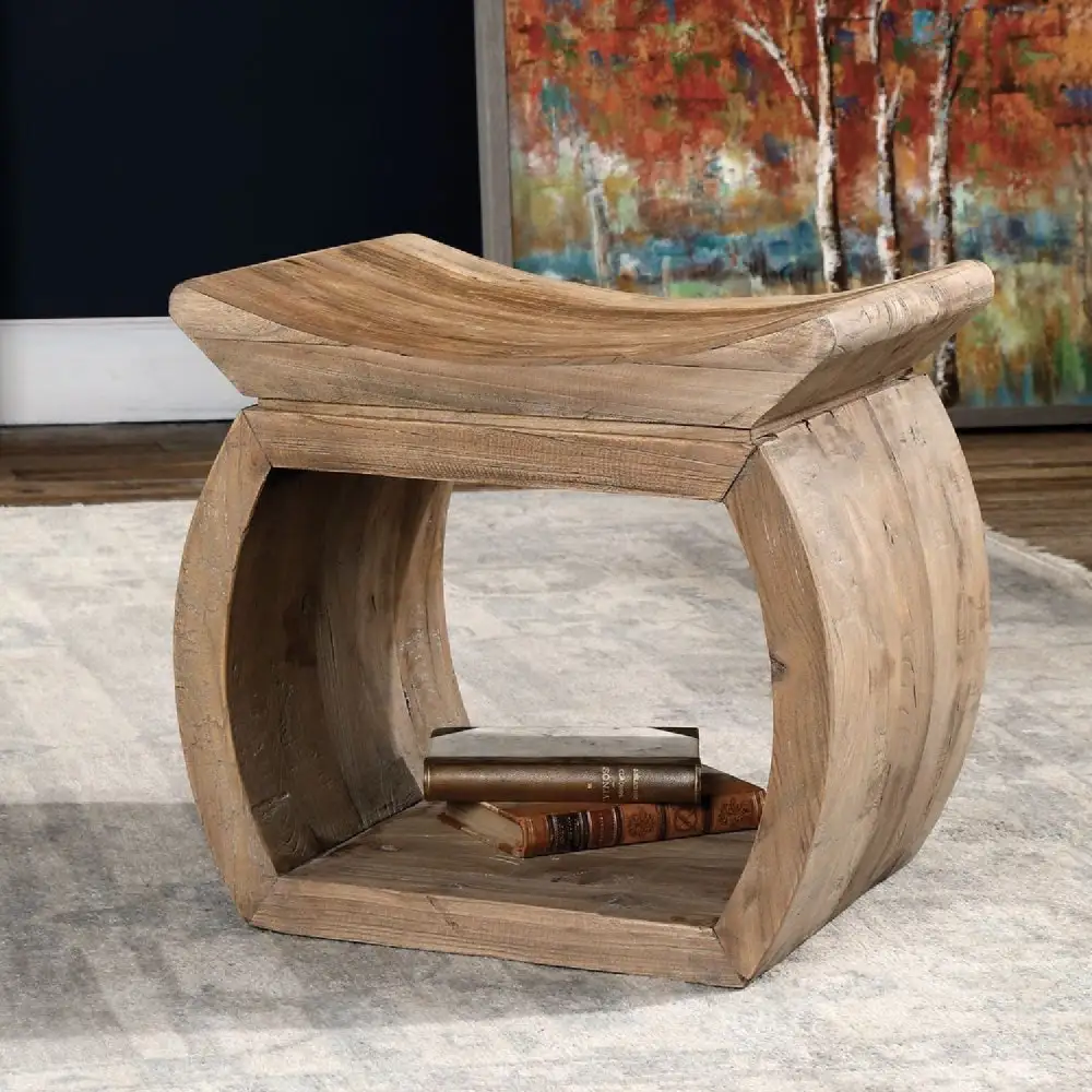 Modern Wooden Accent Bench