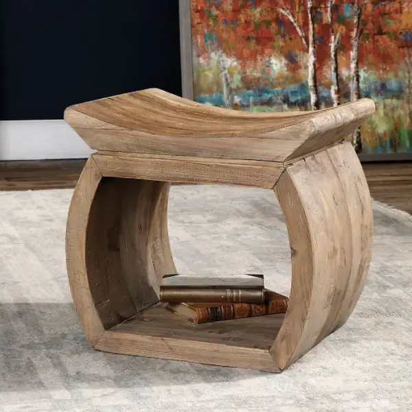 Modern Wooden Accent Bench