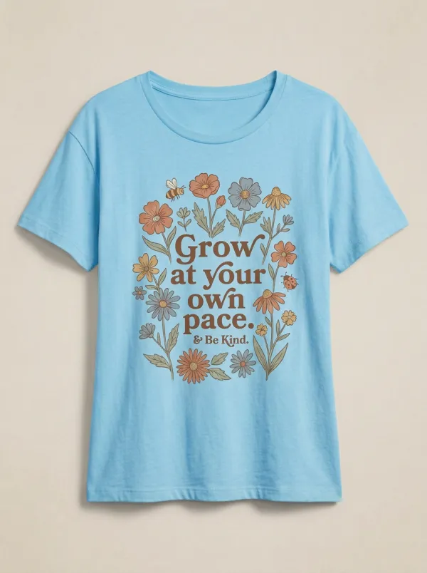Inspirational Quote Floral Bee Ladybug T-Shirt