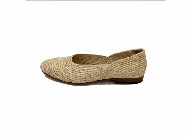 Refined Raffia Leather Casual Shoes