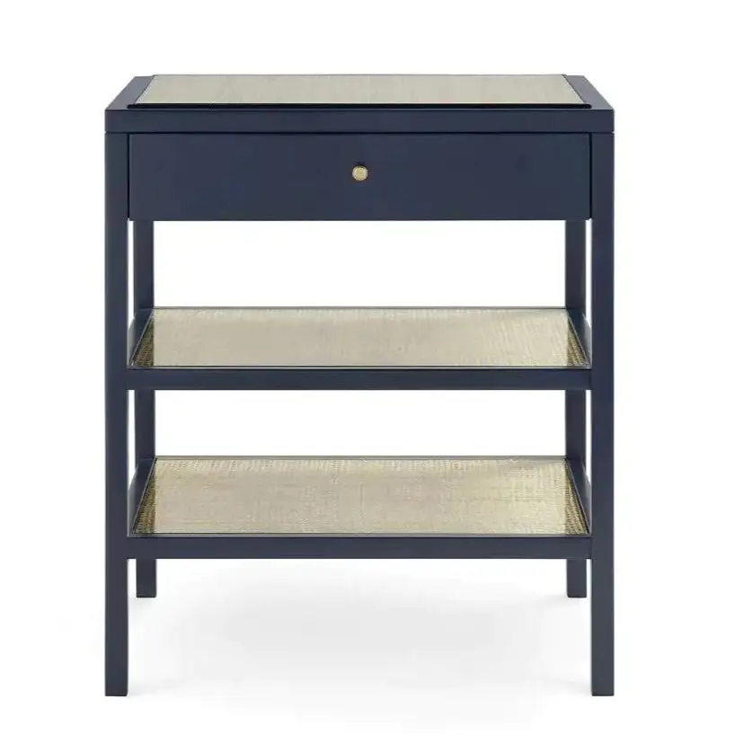 Lacquered Drawer Storage Side Table