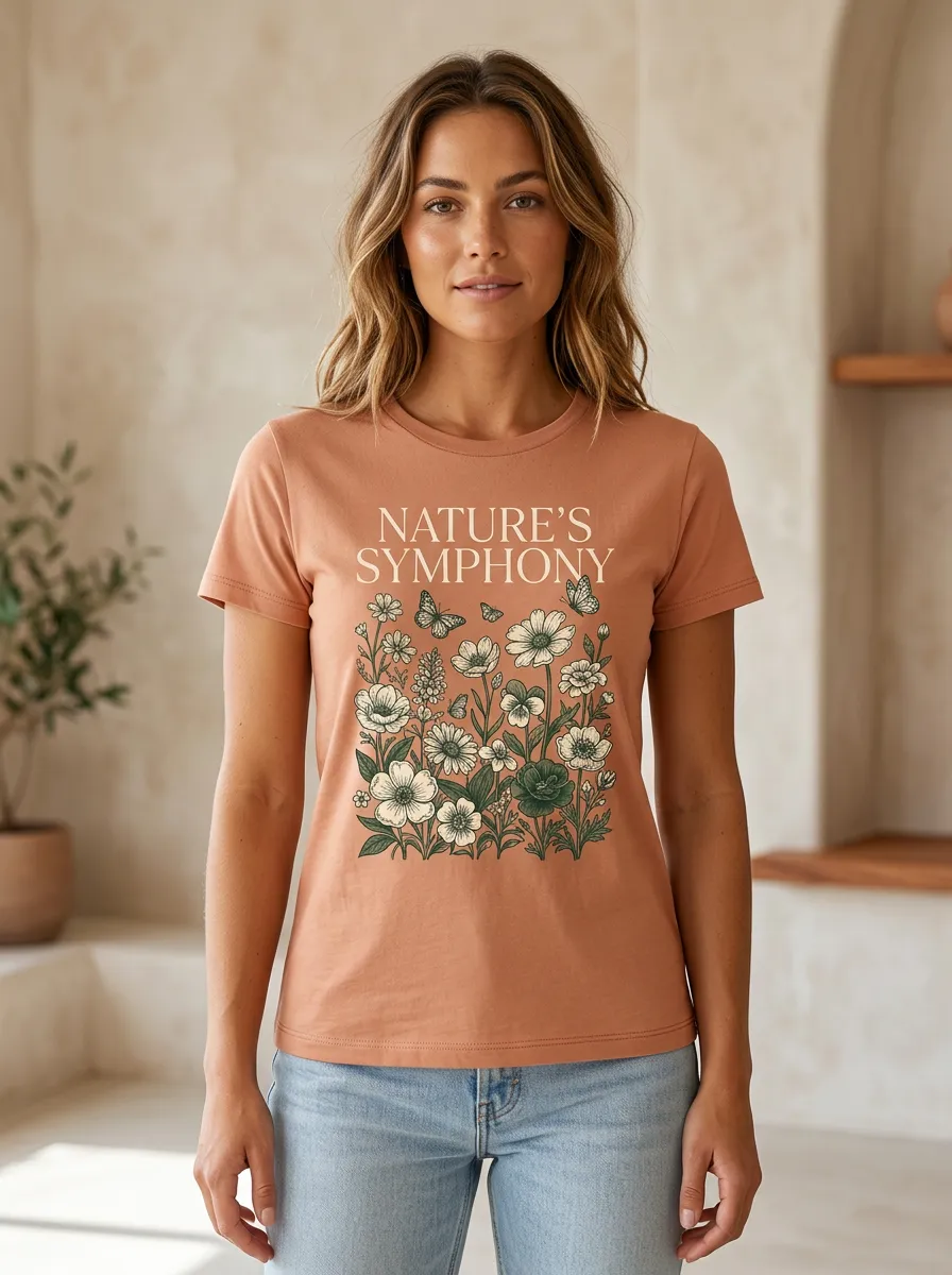 Nature Lover Butterfly Floral T-Shirt