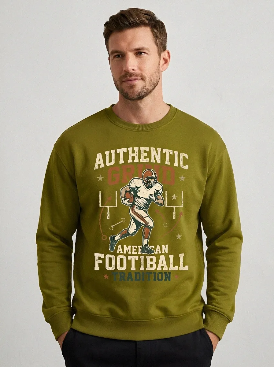 Men's American Football Lover Authentic Grind Graphic Sweatshirt