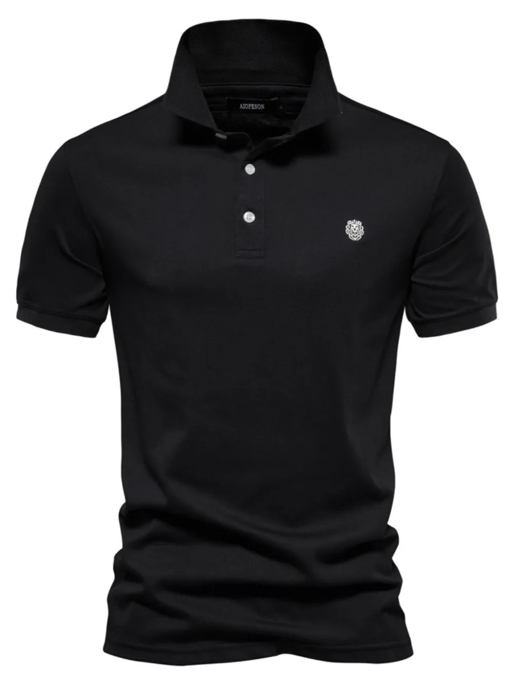 Loose Fit Collared Short Sleeve Polo Shirt