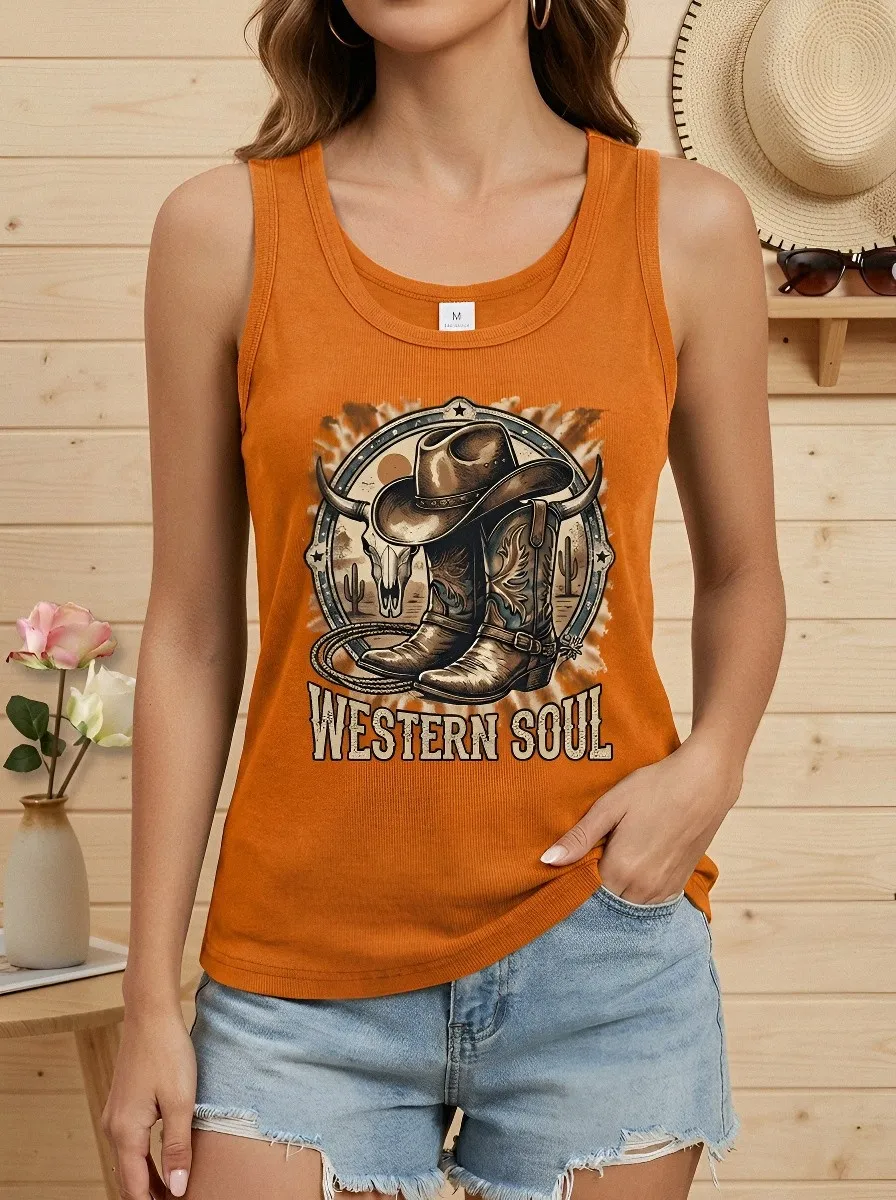 Western Soul Cowboy Tank Top