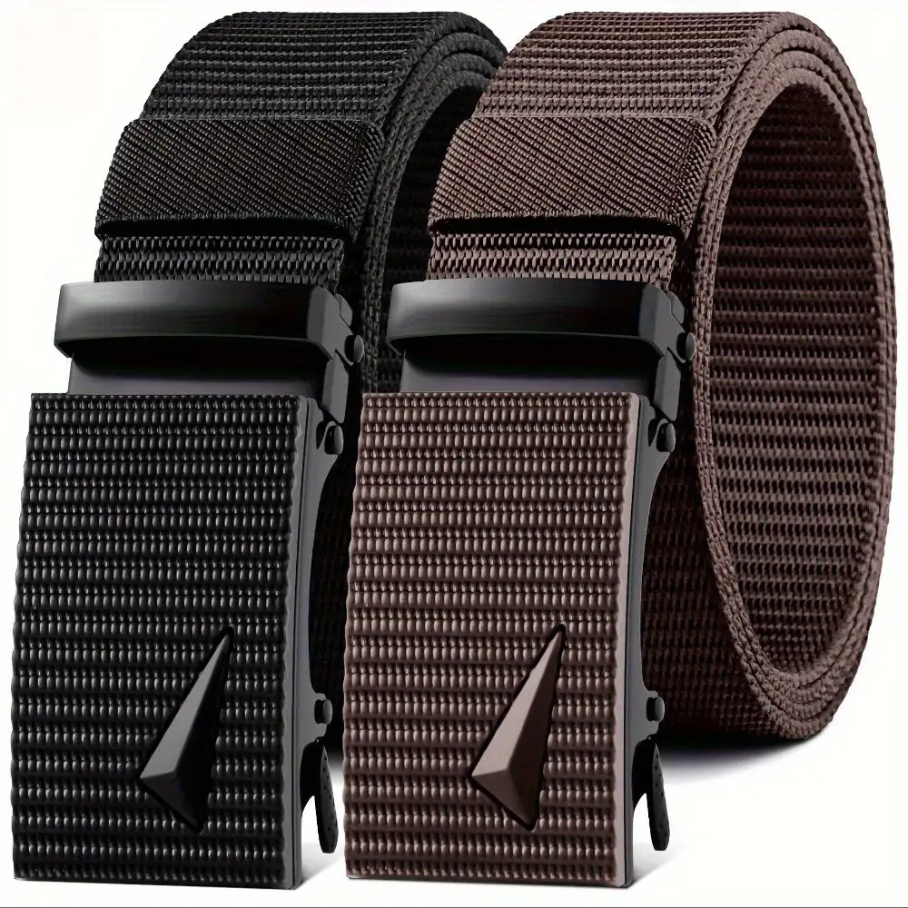Automatic Buckle Ratchet Adjustable Men's Belt
