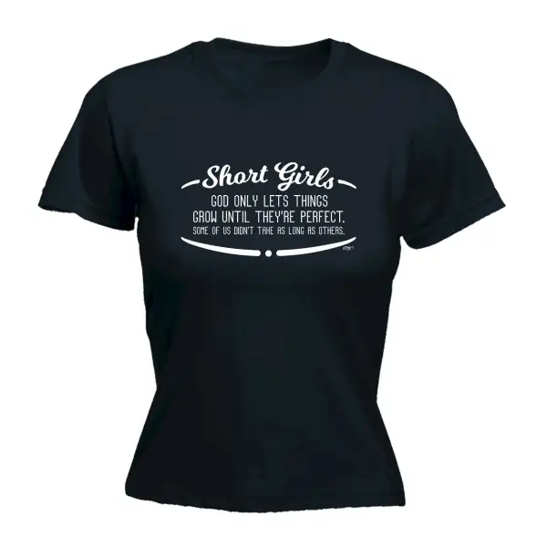 Short Girl Graphic Fitted Tee