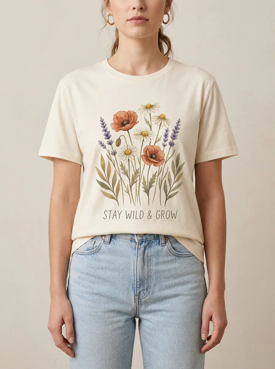 Nature Lover Wildflower Stay Wild And Grow T-Shirt