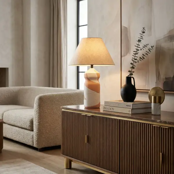 Painted Two-Toned Table Lamp