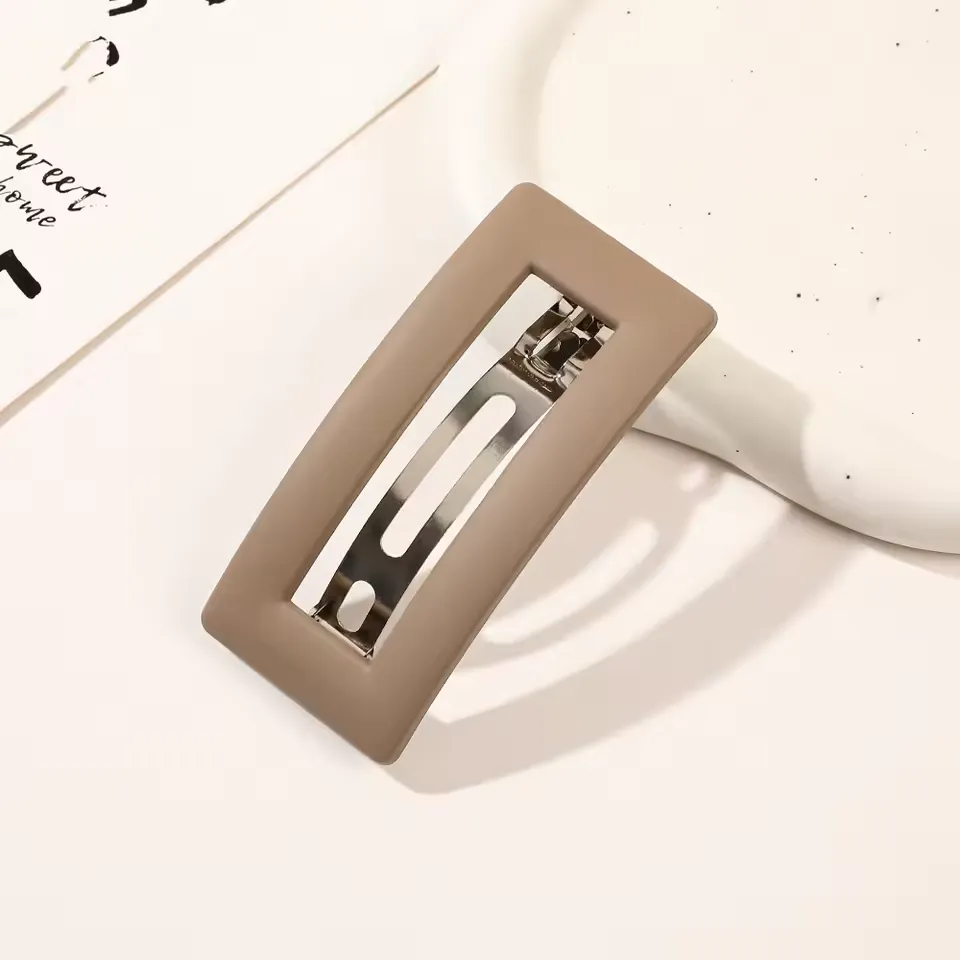 Matte Finish Rectangular Hair Clip