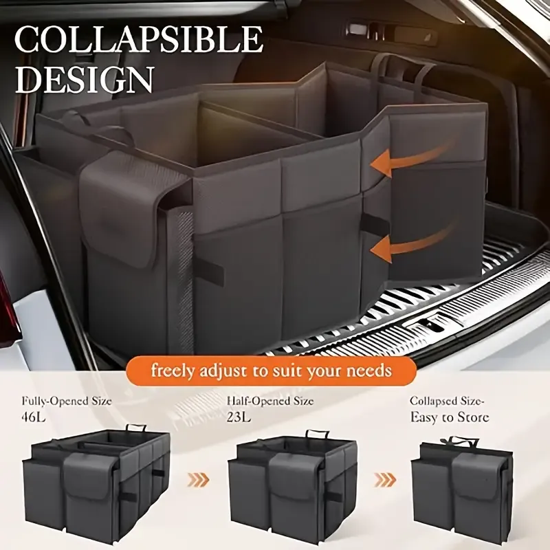 Large Capacity Foldable Car Trunk Organizer
