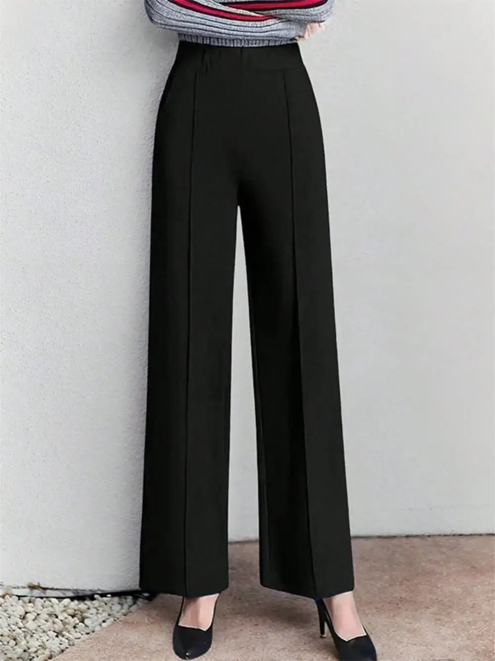 Classic High Waisted Wide Leg Pants