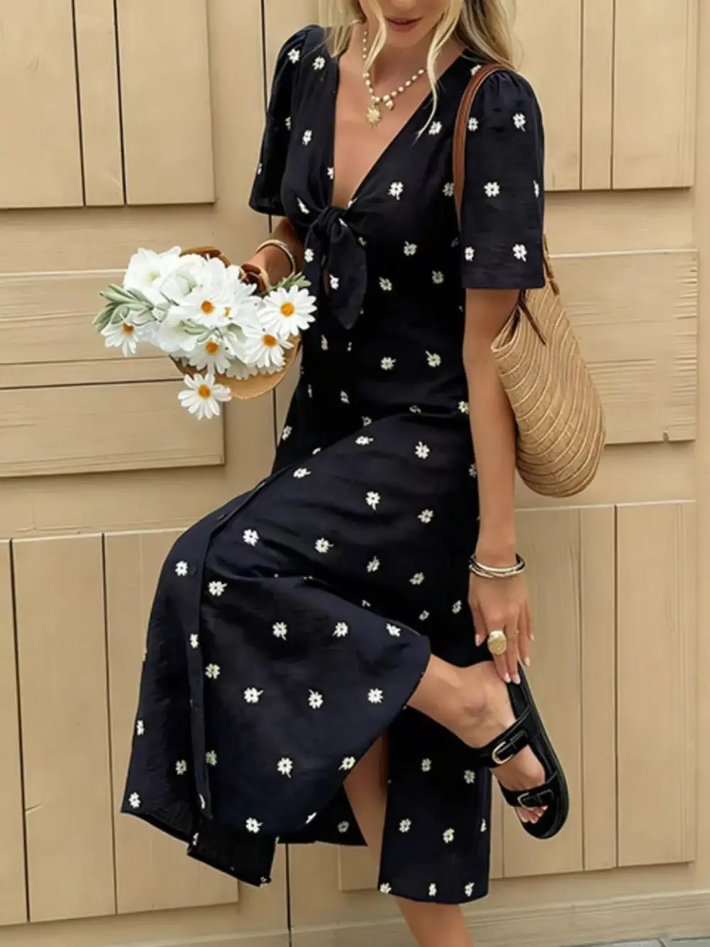 Structured Classic Midi Dress