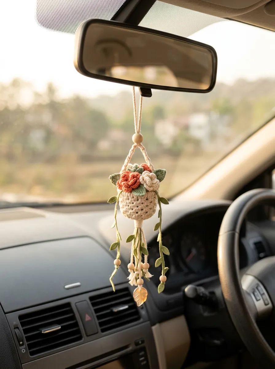 Refined Classic-Look Rearview Mirror Hanging Ornament