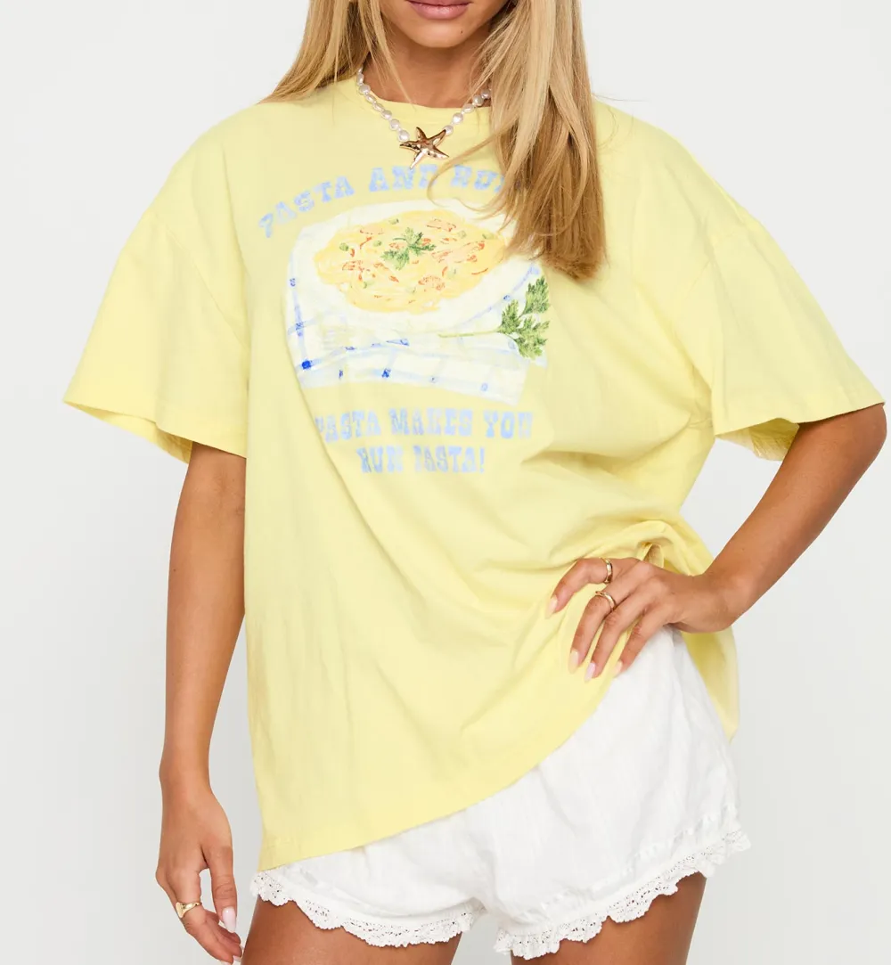 Pasta Makes You Oversized Graphic Tee