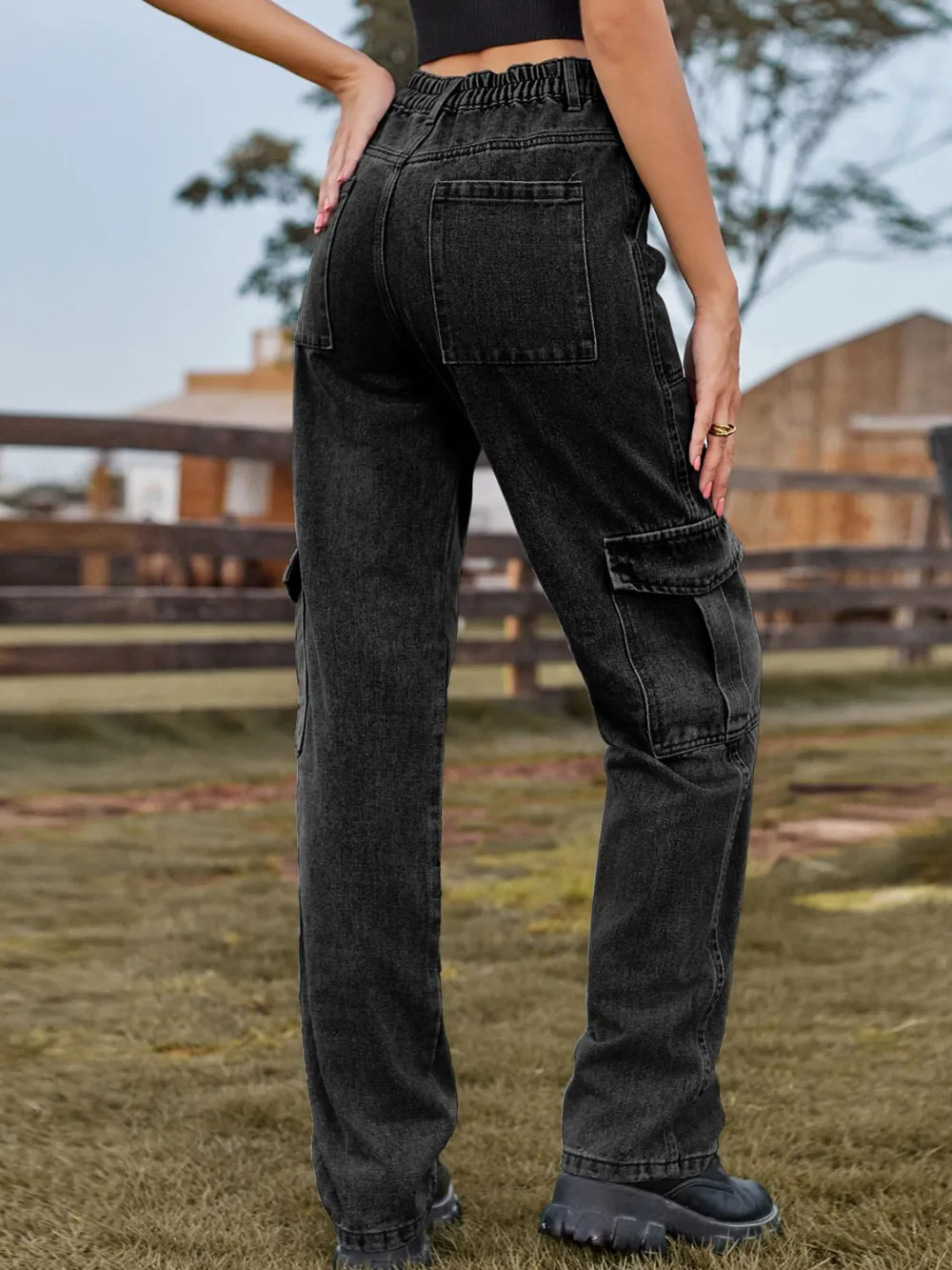 Polished Layered Denim Jeans