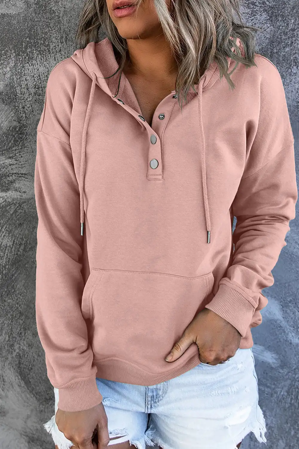 Relaxed Pocketed Long-Sleeve Hoodie