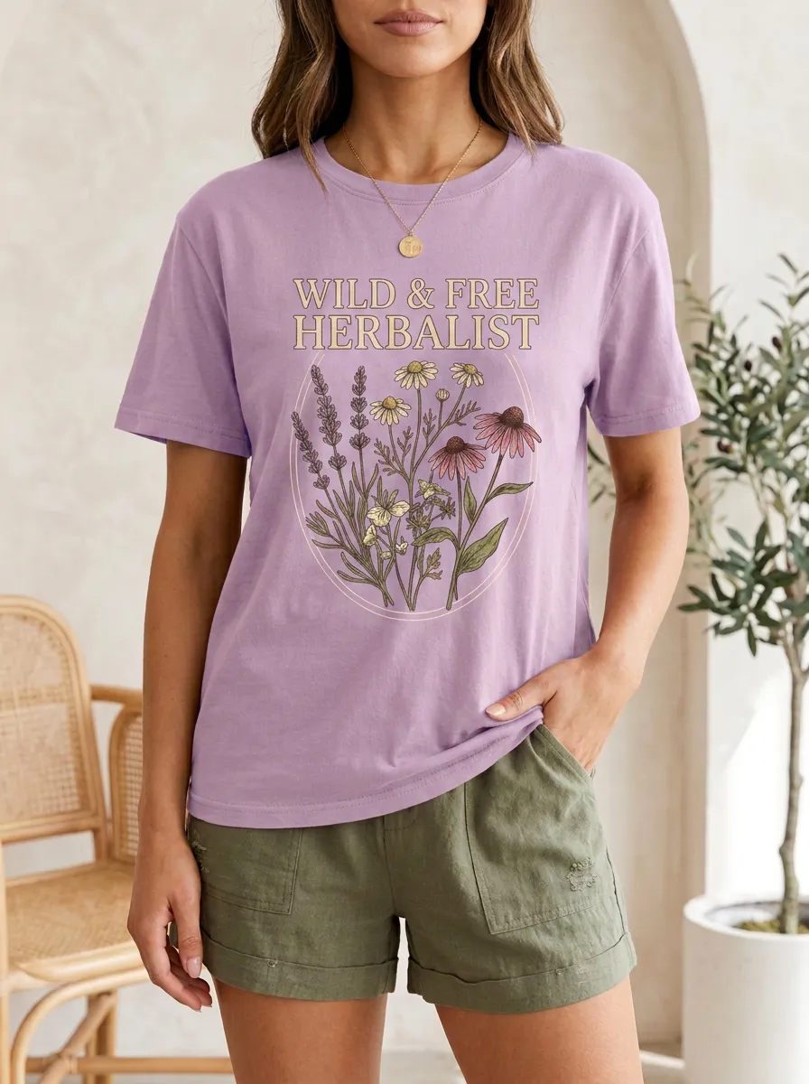 Herbalist Lover Wildflower Botanical T-Shirt
