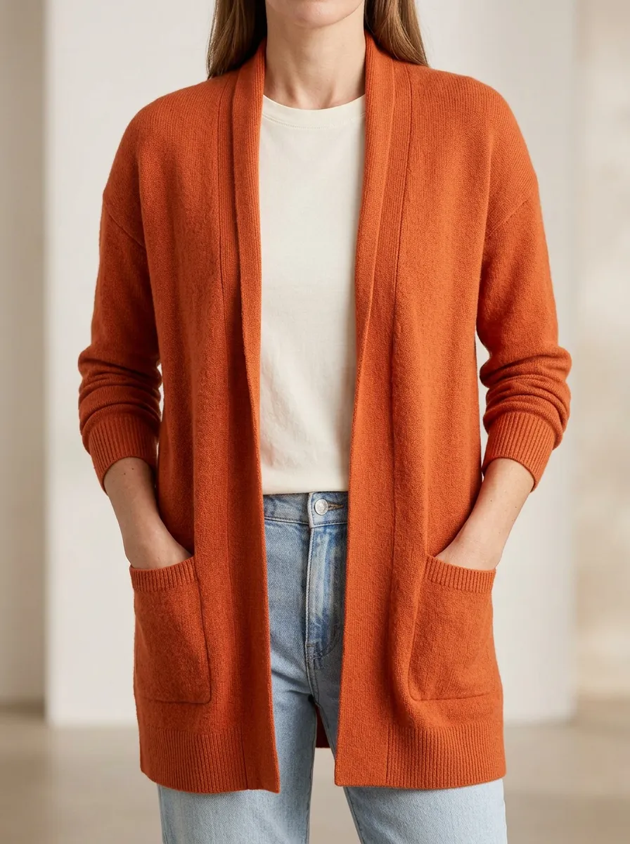 Weekend Open-Front Knit Cardigan