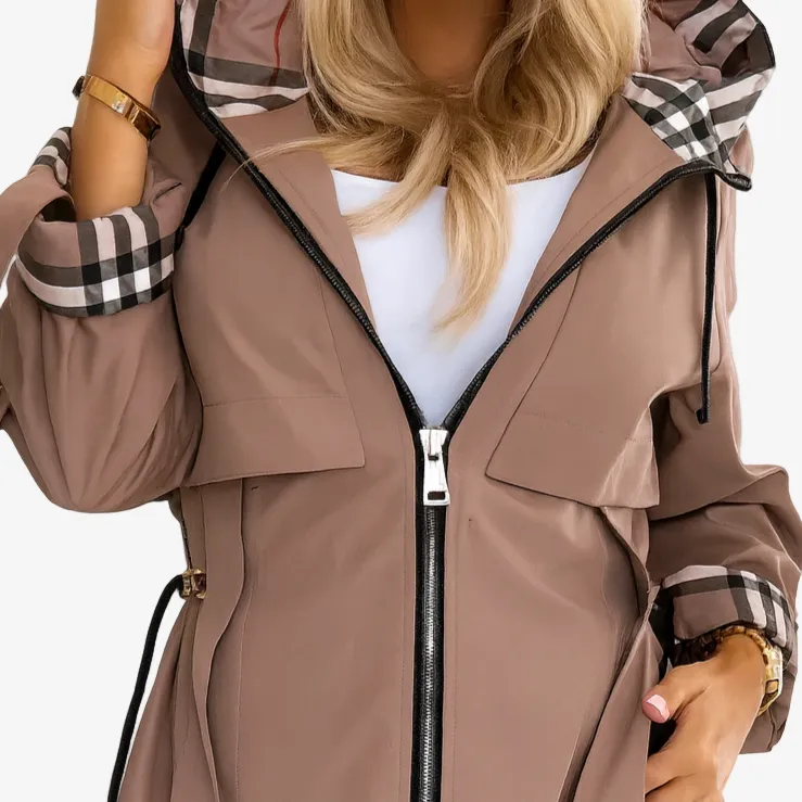 Knit Zip Front Trench Coat
